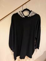 MS Zwarte Sweater Jurk Pailletten Capuchon XXL, Kleding | Dames, T-shirts, Zwart, Maat 46/48 (XL) of groter, Ophalen of Verzenden