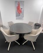 Nieuw 4 Leolux Mara leder eetkamerstoelen Twist, Ophalen, Nieuw, Stof