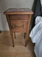 Antiek Nachtkastje met Marmeren Blad, Gebruikt, Minder dan 45 cm, Ophalen of Verzenden, Minder dan 55 cm