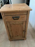 Oud Grenen Nachtkastje, Ophalen, Gebruikt, Minder dan 45 cm, 55 tot 70 cm