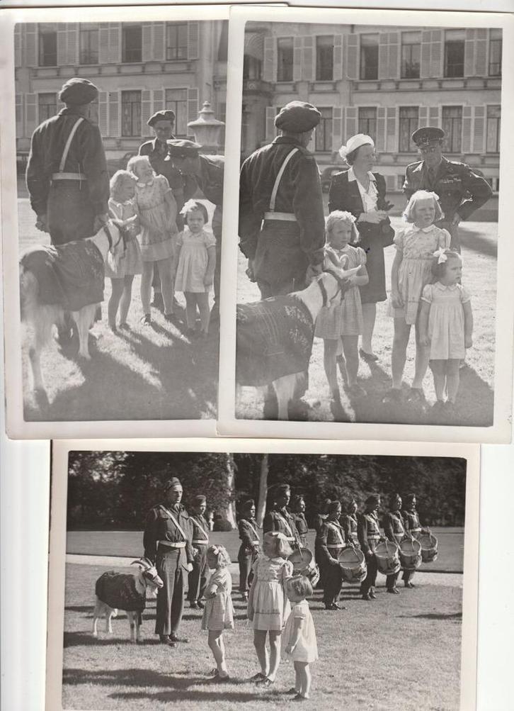 1948 Prins Bernhard Kapel 1948 verrek Ned-Indië bok Kees 3x, Verzamelen, Militaria | Algemeen, Landmacht, Foto of Poster, Nederland