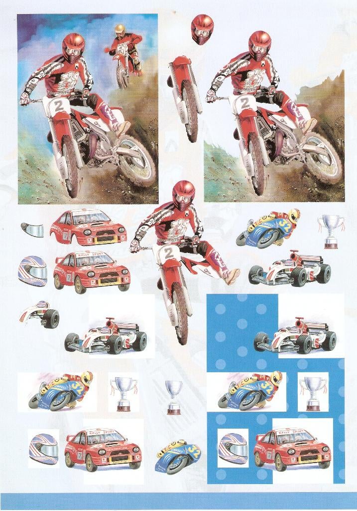 B79 knipvel motorracen autoracen, Hobby en Vrije tijd, Kaarten | Zelf maken, Nieuw, Knipvel, Ophalen of Verzenden