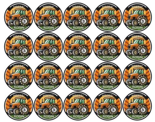 Traktatie bedankjes stickers vel tractor, Hobby en Vrije tijd, Stickers en Plaatjes, Nieuw, Sticker, Ophalen of Verzenden