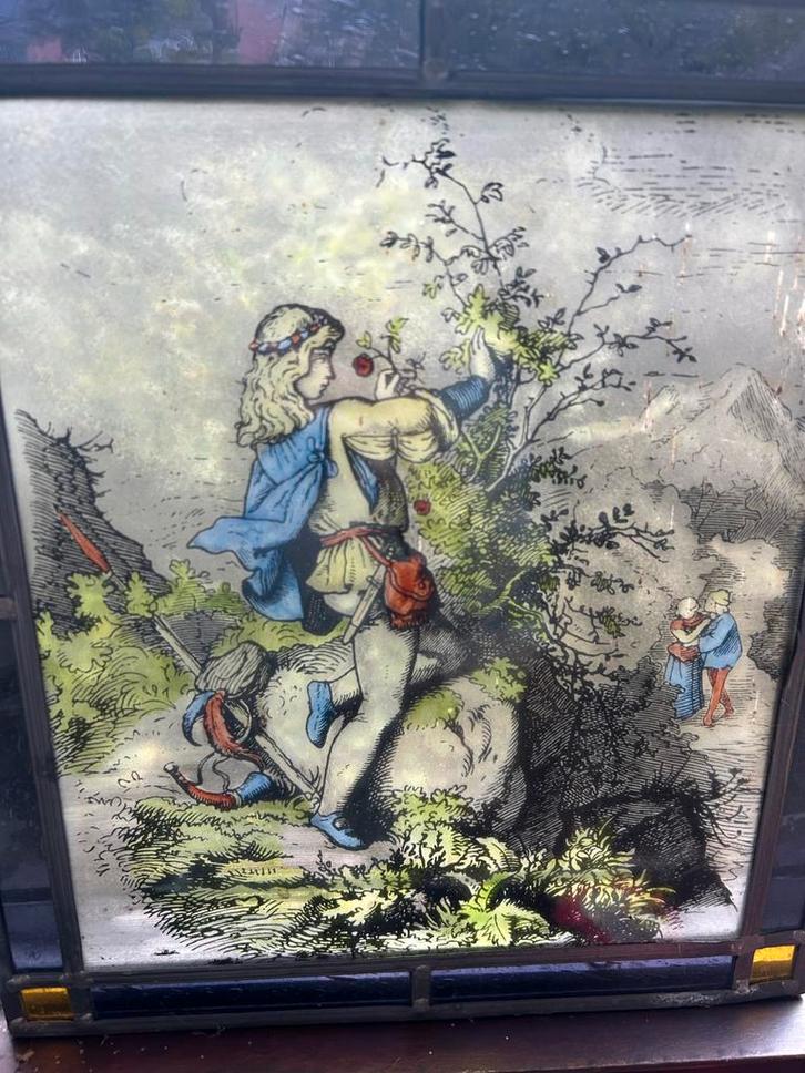 Vintage Glas in Lood Raamhanger, Antiek en Kunst, Antiek | Wandborden en Tegels, Ophalen