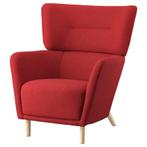 2 Stuks keurige Ikea Oskarshamn fauteuil rood oorfauteuil, Ophalen, Gebruikt, 75 tot 100 cm, Ikea klassiek tijdloos