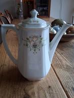 Handgeschilderde Brocante Koffiepot servies, Antiek en Kunst, Antiek | Porselein, Ophalen of Verzenden
