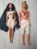 Pocahantas en John Smith barbiepoppen, Kinderen en Baby's, Speelgoed | Poppen, Ophalen of Verzenden, Zo goed als nieuw, Barbie
