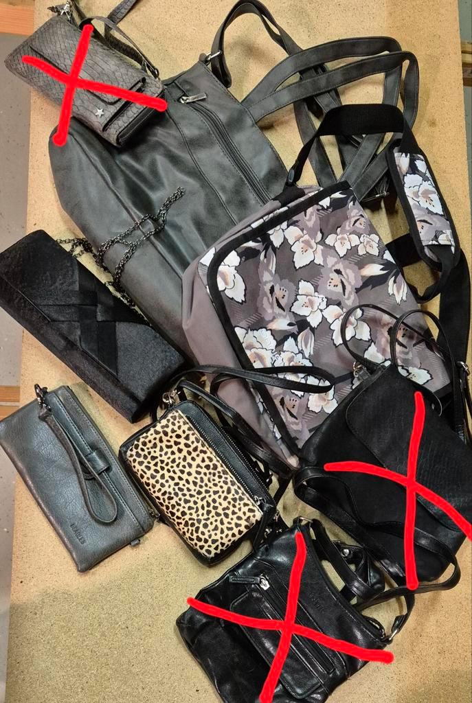 Diverse tassen - hergebruik/creatief, Sieraden, Tassen en Uiterlijk, Tassen | Reistassen en Weekendtassen, 30 cm of meer, Minder dan 35 cm