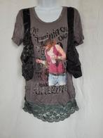 Gaaf stoer damesshirt mt L merk Glitz&Glam, Kleding | Dames, ., Zwart, Maat 42/44 (L), Ophalen of Verzenden