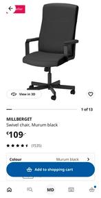 Comfortabele bureaustoel, Huis en Inrichting, Gebruikt, Minder dan 75 cm, Ophalen of Verzenden, Modern