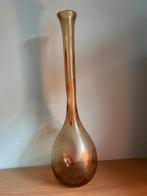 1960s Vaas Mondgeblazen Amber Glas, Ophalen of Verzenden