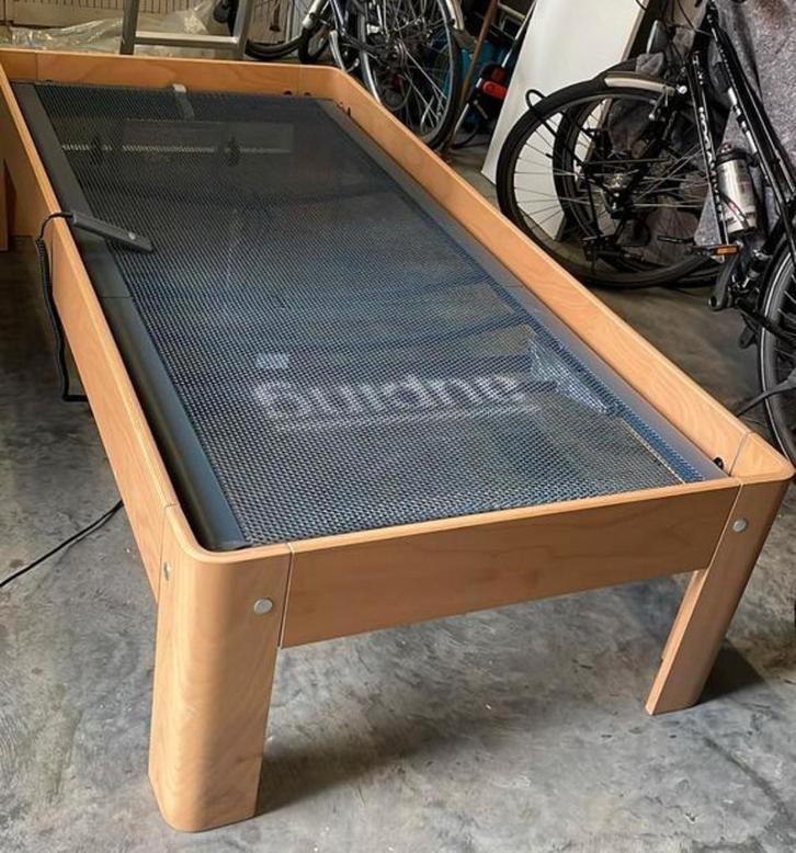 Auping Auronde Eenpersoonsbed, Huis en Inrichting, Slaapkamer | Bedden, Gebruikt, Eenpersoons, 90 cm, 200 cm, Hout, Bruin, Ophalen