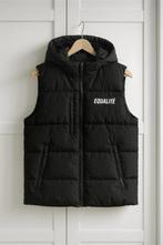Zwarte Equalité bodywarmer met capuchon - maat S, Kleding | Heren, Bodywarmers, Verzenden, Zwart, Zo goed als nieuw, Maat 46 (S) of kleiner