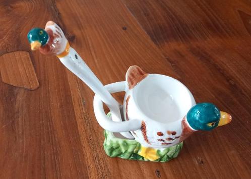 eend als eierdopje met lepeltje, Verzamelen, Dierenverzamelingen, Zo goed als nieuw, Beeldje of Figuurtje, Vogel, Ophalen of Verzenden