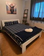 2 pers bed 140 x 200 cm, Huis en Inrichting, Slaapkamer | Bedden, Ophalen, Gebruikt, Wit, Tweepersoons