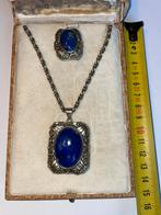 Lapis lazuli set zilver, Ophalen of Verzenden, Zilver, Hanger