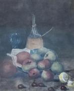 Martinus Kramer (1860-1918) - Stilleven van schaal met fruit, Antiek en Kunst, Ophalen of Verzenden