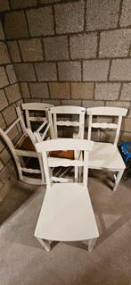 eetkamerstoelen 6x gebruikt, Ophalen, Gebruikt, Wit, Vijf, Zes of meer stoelen