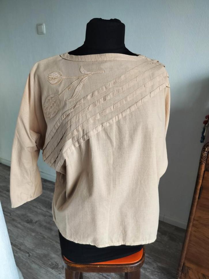 Vintage top met borduurwerk, Kleding | Dames, Tops, Zo goed als nieuw, Korte mouw, Ophalen of Verzenden