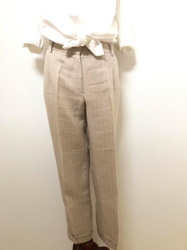 BROEK mt40/L PURDEY super STIJLVOL en SPORTIEF, Kleding | Dames, Broeken en Pantalons, Zo goed als nieuw, Maat 38/40 (M), Beige