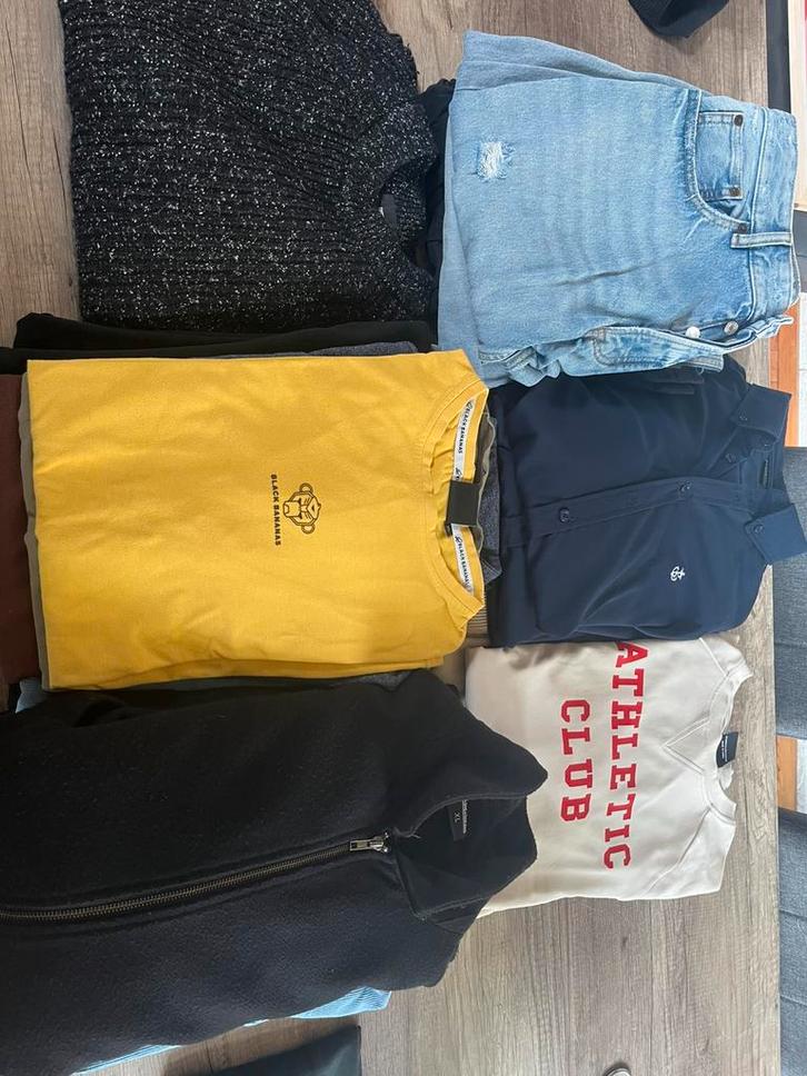 3 jacks, 15 shirts, 7 overhemden, 5 broeken en trui in L/XL, Kleding | Heren, Heren-kledingpakketten, Gedragen, Ophalen