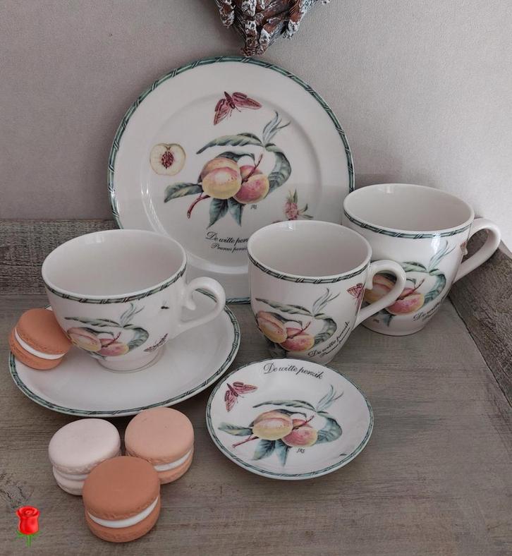 JBS Janneke Brinkman Botania servies met de witte perzik, Huis en Inrichting, Keuken | Servies, Zo goed als nieuw, Overige stijlen