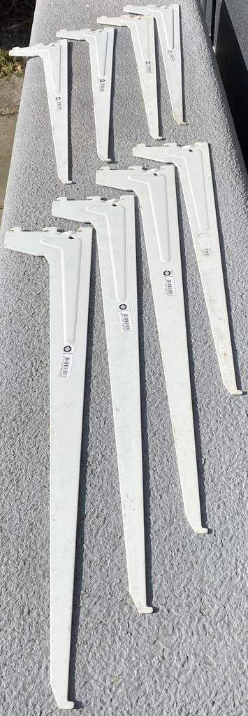 Duraline plankdragers (F-drager) enkel, wit, voor wandrails., Huis en Inrichting, Woonaccessoires | Wandplanken en Boekenplanken