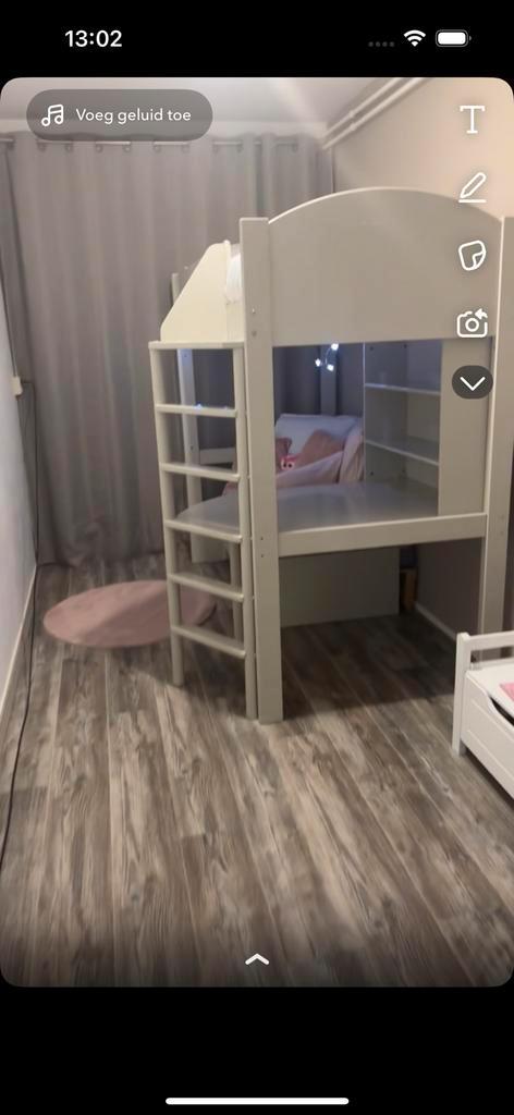 Hoogslaper met bank en bureau, Kinderen en Baby's, Kinderkamer | Stapelbedden en Hoogslapers, Zo goed als nieuw, Hoogslaper, Ophalen