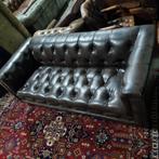 Chesterfield bank modern bruin gevlamd + GRATIS BEZORGING, Chesterfield, Rechte bank, Ophalen of Verzenden, Zo goed als nieuw