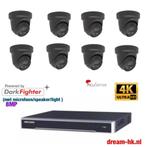 8MP Hikvision Darkfighter AcuSense IP PoE set/NVR+8x camera, Audio, Tv en Foto, Videobewaking, Nieuw, Buitencamera, Ophalen of Verzenden