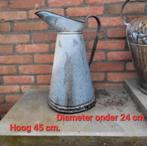 Oude Franse brocante zinken water kan / lampet kan, Ophalen of Verzenden
