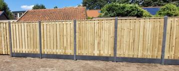 Hout-Betonschutting incl. montage  beschikbaar voor biedingen