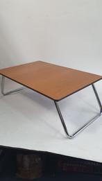 Vintage jaren 50 retro inklaptafel, bruin en chroom. S41, Tweedehands verkoop, Tweedehands verkoop, Gebruikt, Ophalen of Verzenden