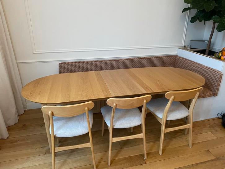 Eiken Eetkamertafel Uitschuifbaar 270-190 cm, Huis en Inrichting, Tafels | Eettafels, Gebruikt, 50 tot 100 cm, 200 cm of meer