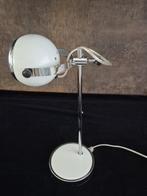 Vintage - Tafellamp - Bureaulamp - Eyeball lamp - Space- Wit, Ophalen of Verzenden, Gebruikt, Metaal, Minder dan 50 cm