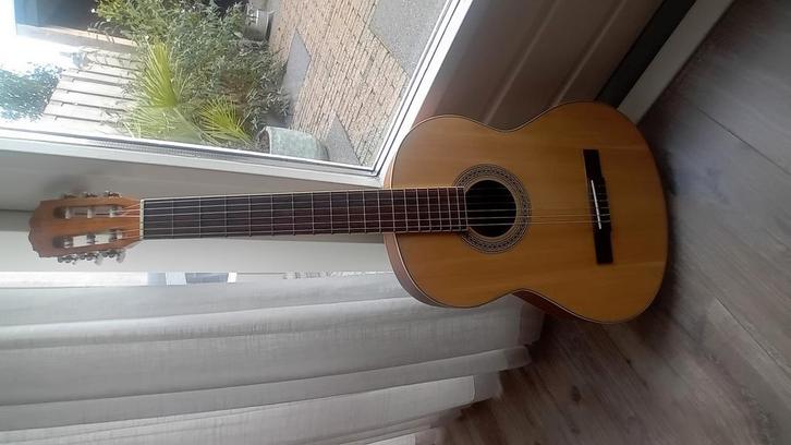 Mooie gitaar met hoes, extra snaren en 2 instructie boeken, Muziek en Instrumenten, Snaarinstrumenten | Gitaren | Akoestisch, Zo goed als nieuw