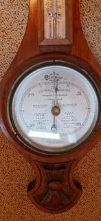 Antieke Houten Barometer met Thermometer, made in England, Ophalen of Verzenden