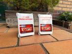 2 x emaille reclame bord bordje unic shag reclamebord, Verzamelen, Merken en Reclamevoorwerpen, Ophalen of Verzenden, Gebruikt
