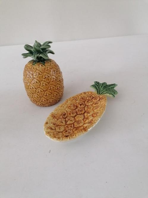 vintage keramieke set ananas- schaaltje en deco ananas italy, Antiek en Kunst, Antiek | Keramiek en Aardewerk, Ophalen