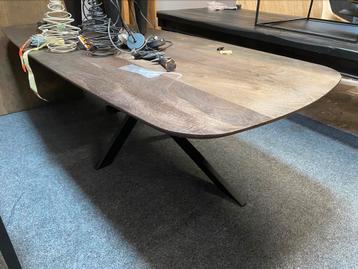Tafel 280x100 deens ovaal stalen matrix poot blank of noten beschikbaar voor biedingen