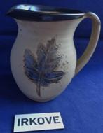 FRAAIE KERAMIEK KAN MET BLAD DECOR * Mooi! *, Verzenden