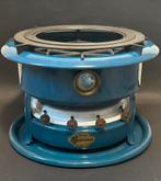 4-Pits Petrol Blauw Beccon Petroleumstel (Nieuwstaat), Antiek en Kunst, Ophalen of Verzenden