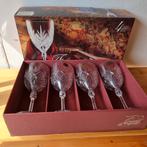 Vintage rode wijnglazen  cristal d arques, Ophalen of Verzenden, Zo goed als nieuw, Overige typen