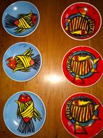 7 Corneille Schaaltjes Vis Motief, Ophalen of Verzenden