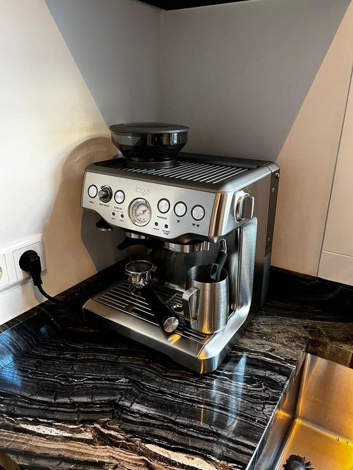 Sage Barista Express Espressomachine, Witgoed en Apparatuur, Koffiezetapparaten, Zo goed als nieuw, Koffiebonen, Espresso apparaat