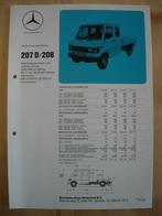 Mercedes 207 208 Specificatie Brochure 1980 207D, Ophalen, Mercedes, Zo goed als nieuw, Mercedes-Benz