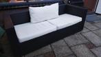 Tuinbank gevlochten antraciet, Tuin en Terras, Tuinsets en Loungesets, Ophalen, Gebruikt, Bank, 3 zitplaatsen