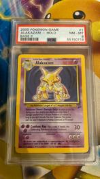 Alakazam holo 1/130 base2 PSA 8, Ophalen of Verzenden