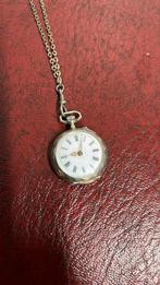 Antiek Dames zakhorloge Merk Remontoir Cilinder 6 rubis, Ophalen of Verzenden, Staal, Overige merken