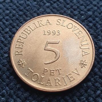 Slovenië 5 Tolarjev 1993 beschikbaar voor biedingen